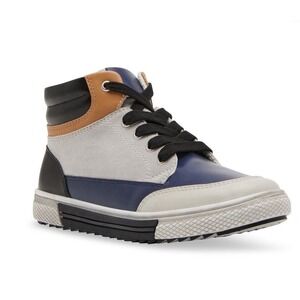 NEW Steve Madden Boys Eliass High Top Sneakers Blue/Gray/Multi Youth Size 3